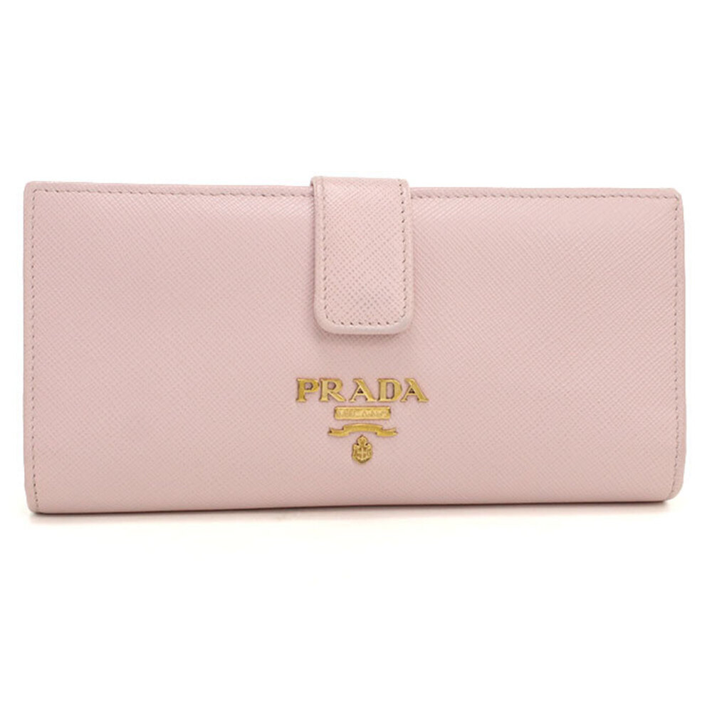 PRADA Prada Bi-fold Long Wallet 1MV025 Saffiano Multicolor Women's Pink